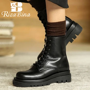 RIZABINA New Women Short Boots Thick Bottom Real Leather Zipper Woman Ankle Boots Fashion Winter Shoes Woman Size 35-39
RIZABINA New Women Short Boots Thick Bottom Real Leather Zipper Woman Ankle Boots Fashion Winter Shoes Woman Size 35-39