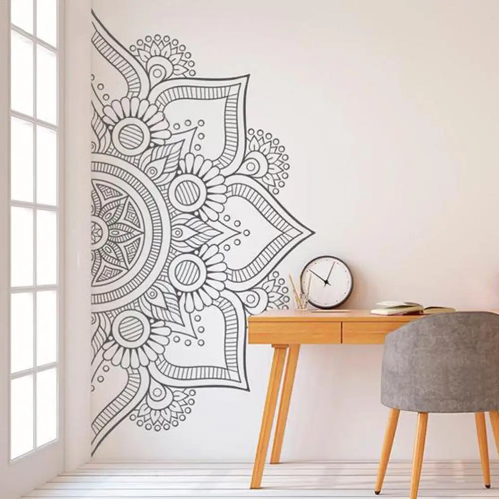Mandala in Half Wall Sticker Decor for Home Removable Vinyl Sticker for Meditation Yoga Wall Art Living Room Bedroom Mural
Mandala in Half Wall Sticker Decor for Home Removable Vinyl Sticker for Meditation Yoga Wall Art Living Room Bedroom Mural
