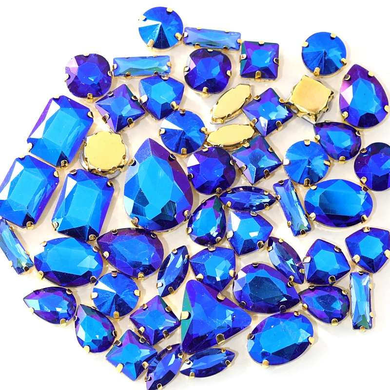 20pcs Sapphire AB Mixed Shapes Sizes Sew On Rhinestones With Claw Flatback Glass Strass Sewing Stones For DIY Garments B1148
20pcs Sapphire AB Mixed Shapes Sizes Sew On Rhinestones With Claw Flatback Glass Strass Sewing Stones For DIY Garments B1148