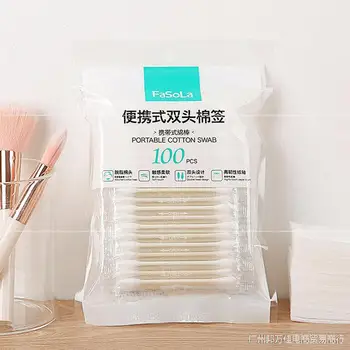 Travel Portable Cotton Swab Single Bottle Individual Package Cotton Swab Disposable Double Headed Remover Makeup with Pointed-To
Travel Portable Cotton Swab Single Bottle Individual Package Cotton Swab Disposable Double Headed Remover Makeup with Pointed-To