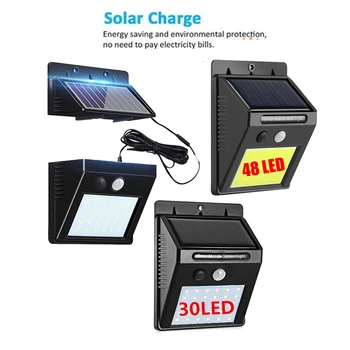 48/30 LED Outdoor Solar Wall Lamp PIR Motion Sensor Waterproof Light Garden Light Path Emergency Security Light 3 Sided Luminous
48/30 LED Outdoor Solar Wall Lamp PIR Motion Sensor Waterproof Light Garden Light Path Emergency Security Light 3 Sided Luminous