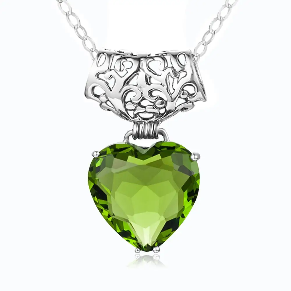 Famous Brand Jewelry 100% Real S925 Sterling Silver Pendants Peridot Natural Gmestone Love Heart Drop Pendant 925 Women Jewelry
Famous Brand Jewelry 100% Real S925 Sterling Silver Pendants Peridot Natural Gmestone Love Heart Drop Pendant 925 Women Jewelry