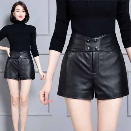 2020 Women New Real Genuine Sheep Leather Shorts KS63 
2020 Women New Real Genuine Sheep Leather Shorts KS63