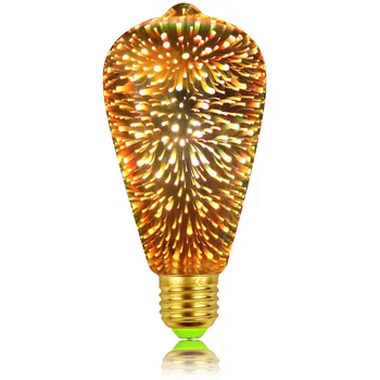 TIANFAN Led Bulbs 3D Light Bulb Firework 4Watts AC85-265V Decorative Light Bulb Edison Bulb ST64 Silver
TIANFAN Led Bulbs 3D Light Bulb Firework 4Watts AC85-265V Decorative Light Bulb Edison Bulb ST64 Silver