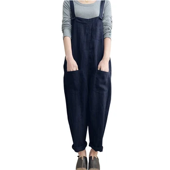 Fashion With Pockets Overalls Casual Loose Romper Sleeveless Women Jumpsuit Solid Backless Outwear Cotton Linen One Piece Straps
Fashion With Pockets Overalls Casual Loose Romper Sleeveless Women Jumpsuit Solid Backless Outwear Cotton Linen One Piece Straps