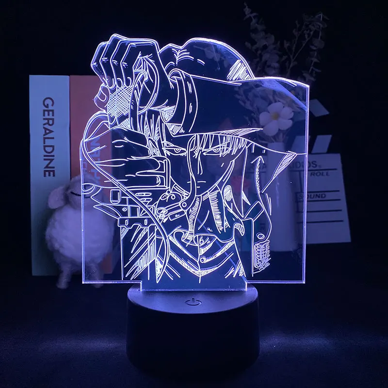 Attack on Titan Captain Levi Ackerman Figure 3d Night Light for Room Decor Cute Birthday Gift LED Lamp Manga Kid Love Present
Attack on Titan Captain Levi Ackerman Figure 3d Night Light for Room Decor Cute Birthday Gift LED Lamp Manga Kid Love Present