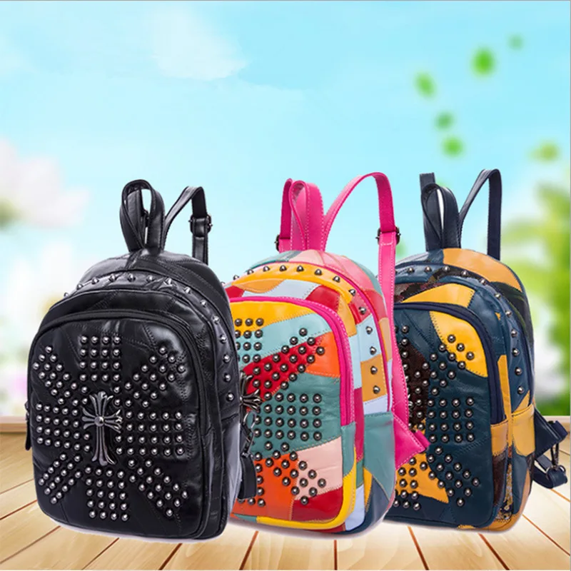 New Style Fashion Casual WOMEN'S Bag Genuine Leather Large-Volume Backpack Embossed Rivet Leather Backpack Sheepskin
New Style Fashion Casual WOMEN'S Bag Genuine Leather Large-Volume Backpack Embossed Rivet Leather Backpack Sheepskin
