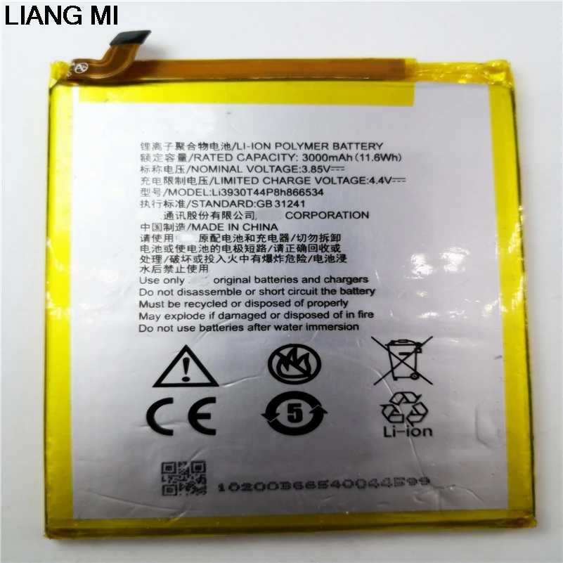 Новинка 3 85 V 3000mAh LI3930T44P8H866534 батарея для телефона ZTE сотовый телефон с ремонтом