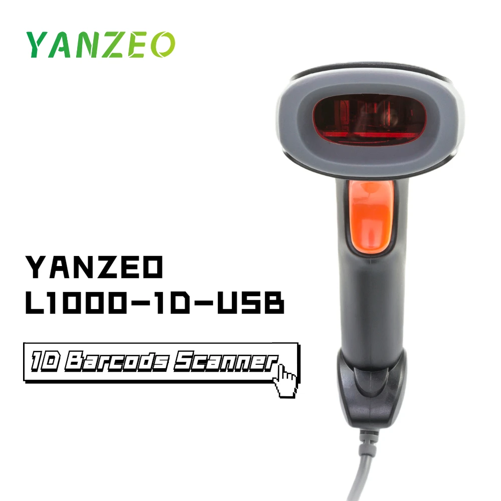 USB-сканер штрих-кодов Yanzeo портативный проводной черный L1000 технология Plug & Play 2021 |