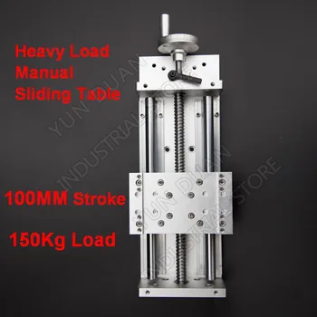 100MM Stroke 150KG heavy load Manual precision Milling Sliding Table Slide Linear Stage SFU1605 C7 Ball screw SBR Guide platform
100MM Stroke 150KG heavy load Manual precision Milling Sliding Table Slide Linear Stage SFU1605 C7 Ball screw SBR Guide platform