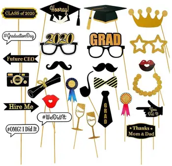 Graduation Photo Booth Props 2020 Glitter Glasses Moustache Graduation Hat Selfie Props for Party Decorations Supplies 
Graduation Photo Booth Props 2020 Glitter Glasses Moustache Graduation Hat Selfie Props for Party Decorations Supplies