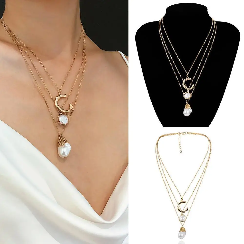 

1pc Punk Multi Layered Pearl Choker Necklace Collar Jewelry Coin Mary Virgin Statement Necklace Women Pendant Crystal T2R1