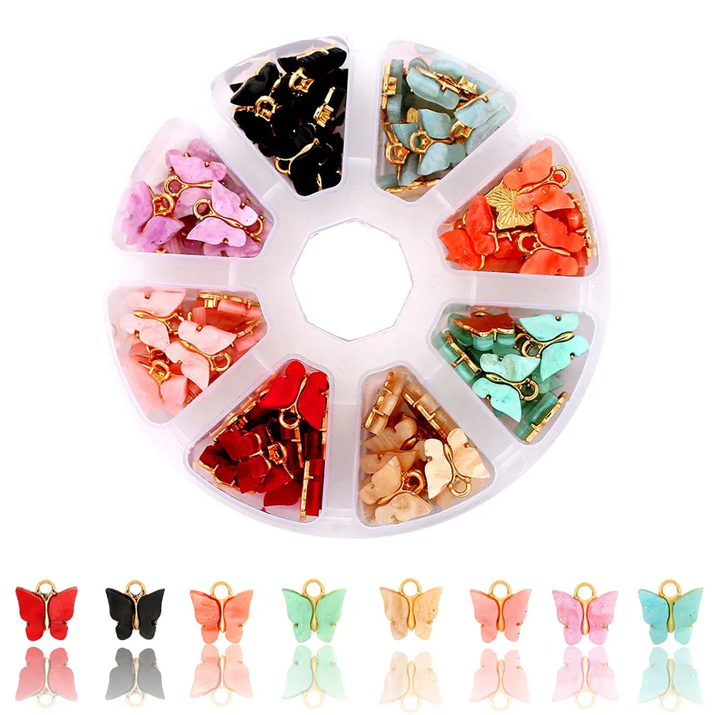 96Pcs Colorful Acrylic Butterfly Beads Box Sets for DIY Cute Animal Charms Necklace Bracelet Jewelry Making Handmade Accessories
96Pcs Colorful Acrylic Butterfly Beads Box Sets for DIY Cute Animal Charms Necklace Bracelet Jewelry Making Handmade Accessories