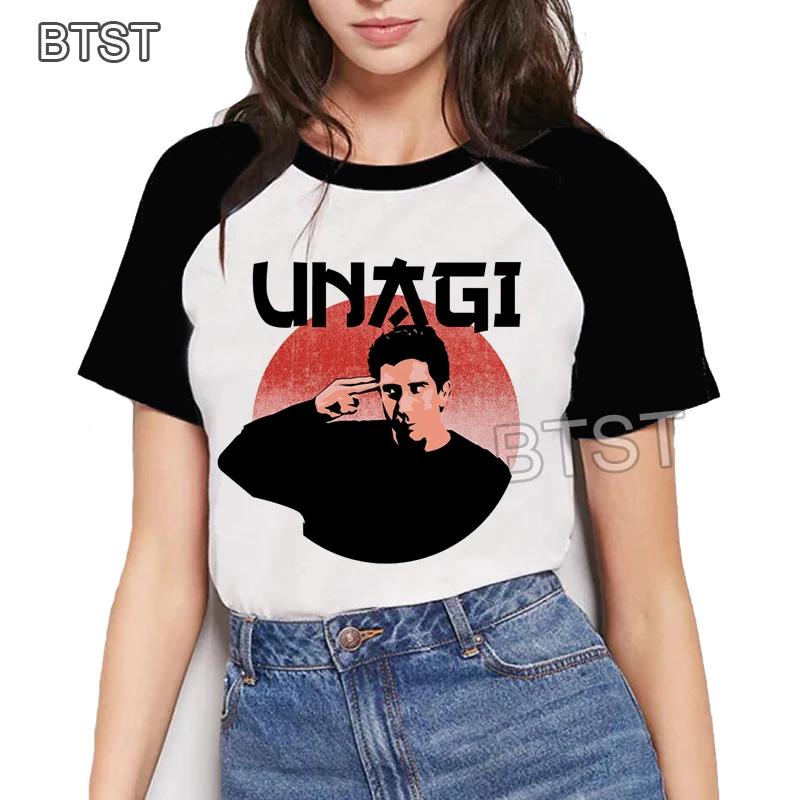 Harajuku Kawaii унаги Dojo Ross из телесериала Друзья Корейская одежда Забавные футболки 90s
