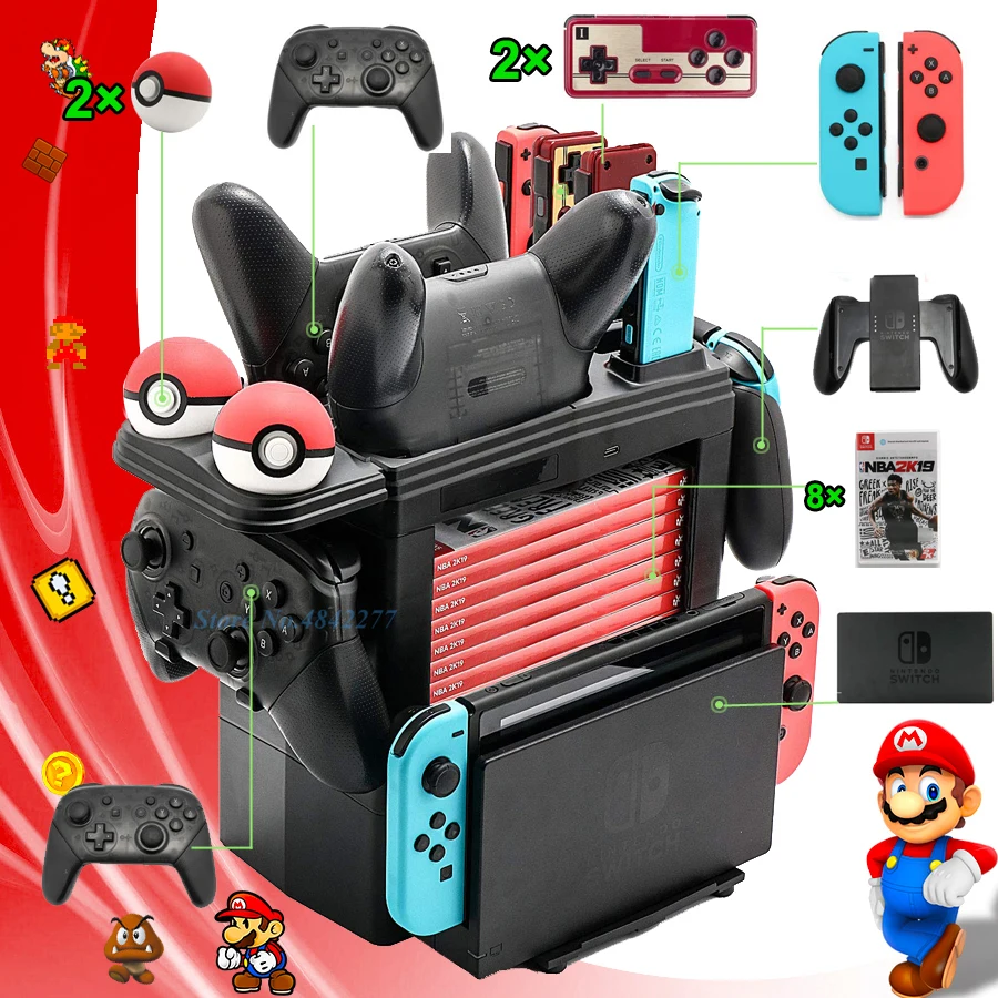 Nintend Switch Games Disc Storage Charger Stand Nintendoswitch Console Pokeball Controller Holder Nintendos Game Accessories
Nintend Switch Games Disc Storage Charger Stand Nintendoswitch Console Pokeball Controller Holder Nintendos Game Accessories