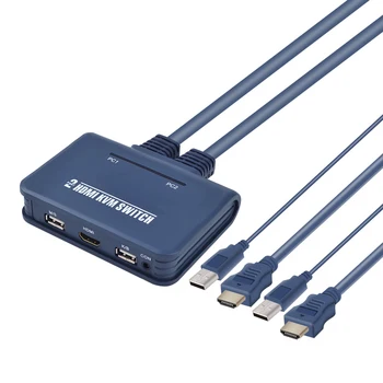 2 Ports HDMI KVM Switch Dual Monitor PC Share Keyboard Mouse Splitter Box With HDMI USB Cables Free Drive Support 4K x 2K 30Hz
2 Ports HDMI KVM Switch Dual Monitor PC Share Keyboard Mouse Splitter Box With HDMI USB Cables Free Drive Support 4K x 2K 30Hz