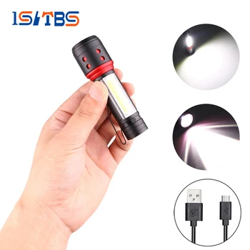 LED Mini Flashlight Portable Torch XPE+COB Chip Outdoor Waterproof Built-in Battery USB Rechargeable Fishing Camping Work Light
LED Mini Flashlight Portable Torch XPE+COB Chip Outdoor Waterproof Built-in Battery USB Rechargeable Fishing Camping Work Light