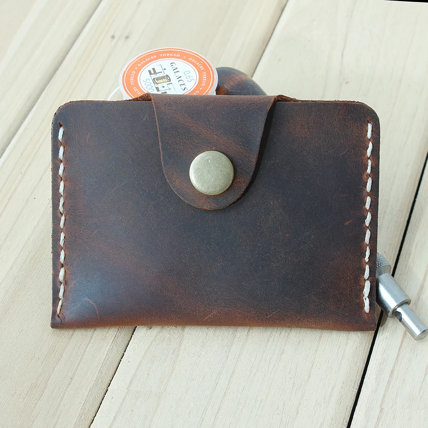 Минималистичный Мужской кошелек для кредитных карт натуральная кожа