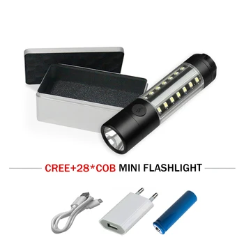 5000lmLED flashlight USB charging 6 mode CREE T6 light multi-function lantern COB waterproof torch camping light 18650 battery
5000lmLED flashlight USB charging 6 mode CREE T6 light multi-function lantern COB waterproof torch camping light 18650 battery