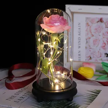Valentine's Day Galaxy Rose Flower USB Powered LED Light String In Glass Dome On Wooden Base ( Not Included Battery )
Valentine's Day Galaxy Rose Flower USB Powered LED Light String In Glass Dome On Wooden Base ( Not Included Battery )