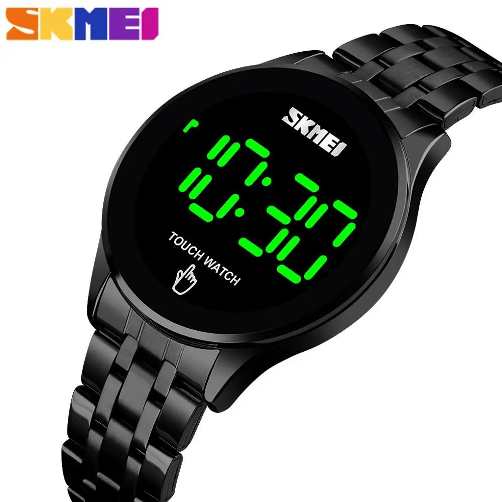 SKMEI Simple Men Digital Watch Fashion Touch Screen LED Light Display 30M Homme Waterproof Stainless Steel Strap Erkek Kol Saati
SKMEI Simple Men Digital Watch Fashion Touch Screen LED Light Display 30M Homme Waterproof Stainless Steel Strap Erkek Kol Saati