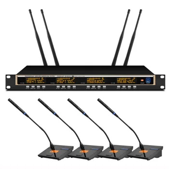 Orban professional UHF wireless microphone system four conference microphones for conference room microphone wireless
Orban professional UHF wireless microphone system four conference microphones for conference room microphone wireless
