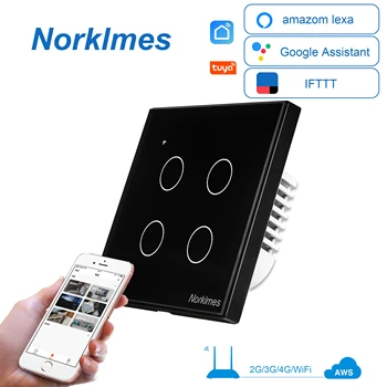 EU UK Smart Wifi Wall Touch Light Switch 4 Gang 1 way 2 way Touch/WiFi/APP Remote Smart Home Controller Work with Alexa
EU UK Smart Wifi Wall Touch Light Switch 4 Gang 1 way 2 way Touch/WiFi/APP Remote Smart Home Controller Work with Alexa