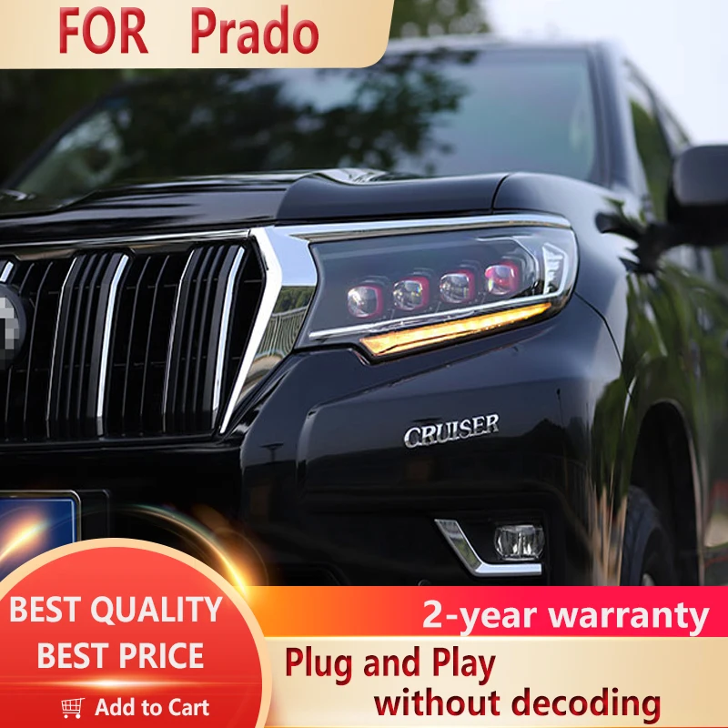 For Toyota Prado Headlights 2018-2019 Land Cruiser Prado LED Headlight DRL All LED light Source Accessories
For Toyota Prado Headlights 2018-2019 Land Cruiser Prado LED Headlight DRL All LED light Source Accessories