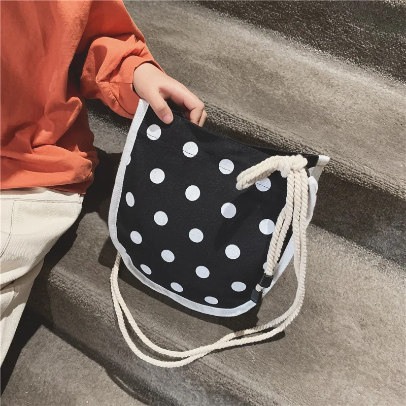 Bag Hipster Versatile Polka Dot Crossbody Bag Children Simple Dotted MORI Series Canvas Bag
Bag Hipster Versatile Polka Dot Crossbody Bag Children Simple Dotted MORI Series Canvas Bag