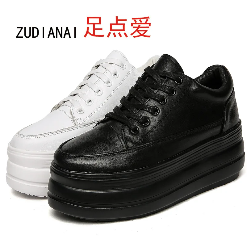 Thick Bottomed Elevator Shoes Women's Ozhouzhan Soft Leather 2019 New Style Lace-up Shoes Korean-style Versatile Casual Platform
Thick Bottomed Elevator Shoes Women's Ozhouzhan Soft Leather 2019 New Style Lace-up Shoes Korean-style Versatile Casual Platform