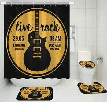 Guitar Fiddle Printed Shower Curtain Waterproof Shower Curtain Non-slip Floor Mat U-shaped Mat Toilet Mat Printed Bathroom Set
Guitar Fiddle Printed Shower Curtain Waterproof Shower Curtain Non-slip Floor Mat U-shaped Mat Toilet Mat Printed Bathroom Set