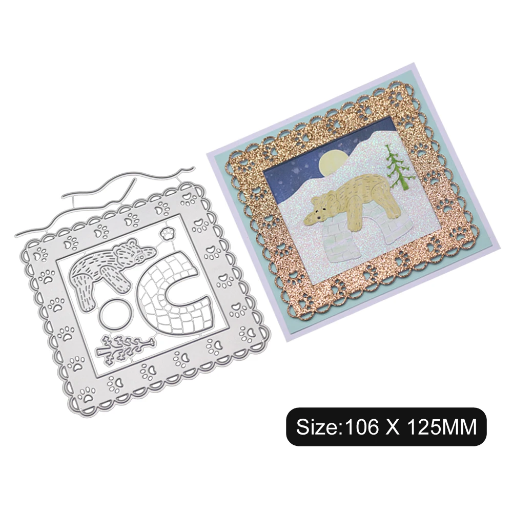 Bear background Metal Cutting Dies for DIY scrapbooking Embossing Paper Cards making Decor Crafts met stampin up sets
Bear background Metal Cutting Dies for DIY scrapbooking Embossing Paper Cards making Decor Crafts met stampin up sets