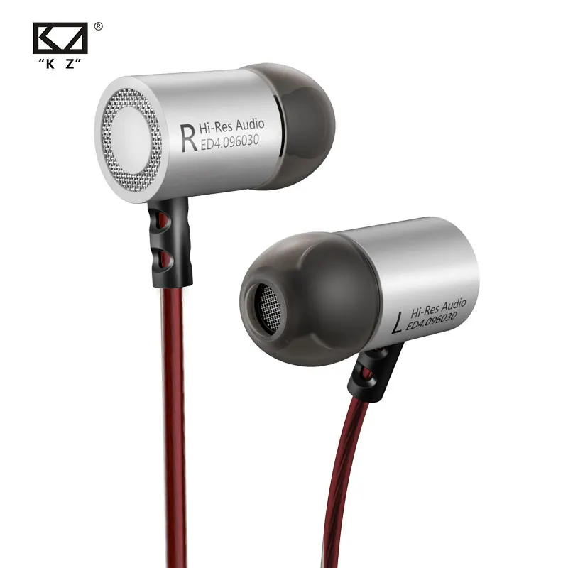 Hi-Fi наушники KZ ED4 басовые гарнитура DJ металлические стереонаушники с микрофоном