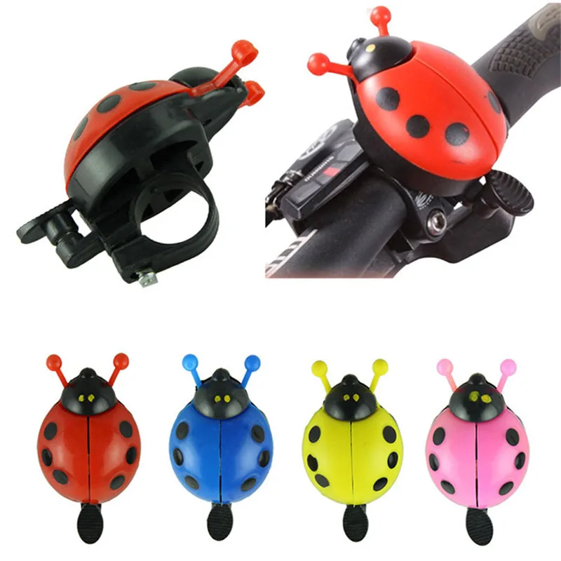 Bicycle Bell Lovely Kids Ladybug Bell Ring Beetle Cartoon Cycling Bell Horn Alarm Scooter Bike Bell Ring Bicycle Accessories