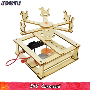 Electric Carousel Model Kits Toys for Children DIY Wooden Assembling Creative Fun Development Educational Experiment Toy Gifts
Electric Carousel Model Kits Toys for Children DIY Wooden Assembling Creative Fun Development Educational Experiment Toy Gifts