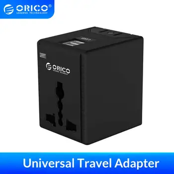 ORICO Universal Power Adapter Travel Adapter Converter All-in-one with 2 USB AC Outlet US/UK/EU/AU Plug For Travel
ORICO Universal Power Adapter Travel Adapter Converter All-in-one with 2 USB AC Outlet US/UK/EU/AU Plug For Travel