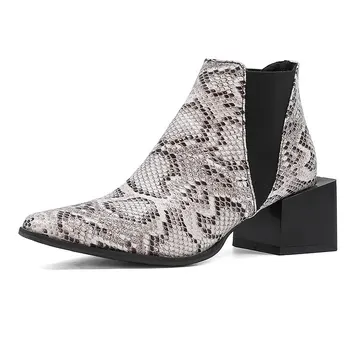 Winter Boots Lady Chelsea Women Shoes Autumn Booties Ladies Boots-women Luxury Designer Snake Print 2020 Pointy Rubber Large 
Winter Boots Lady Chelsea Women Shoes Autumn Booties Ladies Boots-women Luxury Designer Snake Print 2020 Pointy Rubber Large
