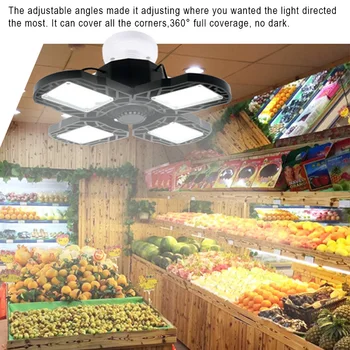 E27 80W Easy Install Industrial Ceiling Deformable Lamp Adjustable Angle LED Garage Light Barn Motion Sensor Hollowed Out
E27 80W Easy Install Industrial Ceiling Deformable Lamp Adjustable Angle LED Garage Light Barn Motion Sensor Hollowed Out