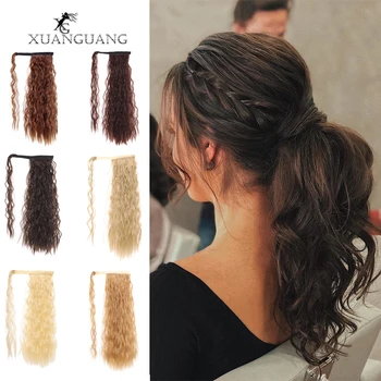 XUANGUANG Long Curly Wave Clip In Hair Tail False Hair Ponytail Hairpiece With Hairpins Synthetic Hair Ponytail Hair Extension
XUANGUANG Long Curly Wave Clip In Hair Tail False Hair Ponytail Hairpiece With Hairpins Synthetic Hair Ponytail Hair Extension