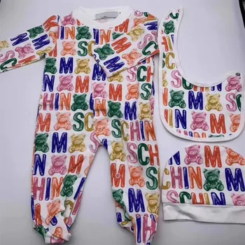 2020 New Spring Baby Boy&Girl Clothes Set Colorful Bear Romper for Newborn Baby Jumpsuit Three-Pieces Baby Letter Clothing
2020 New Spring Baby Boy&Girl Clothes Set Colorful Bear Romper for Newborn Baby Jumpsuit Three-Pieces Baby Letter Clothing