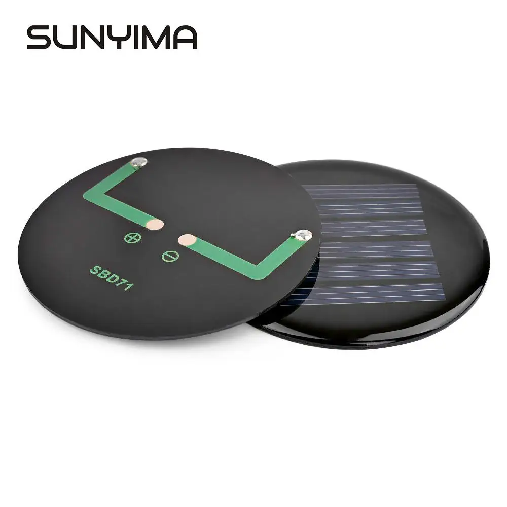 SUNYIMA 2pcs Mini Portable Solar Panels Painel D71mm 3V 80mA For DIY kits Solar Charger Panel Paneles
SUNYIMA 2pcs Mini Portable Solar Panels Painel D71mm 3V 80mA For DIY kits Solar Charger Panel Paneles