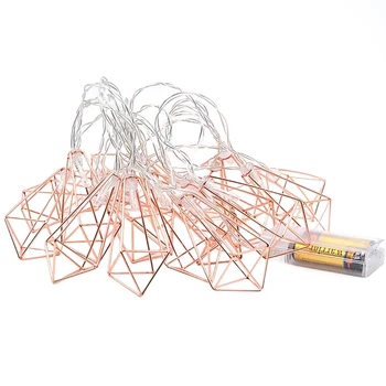 2 Strings 10 LED 4.9 Ft Diamond String Lights Battery Operated, Geometric String Lights Warm White, Rose Gold Metal Lamps Decor
2 Strings 10 LED 4.9 Ft Diamond String Lights Battery Operated, Geometric String Lights Warm White, Rose Gold Metal Lamps Decor