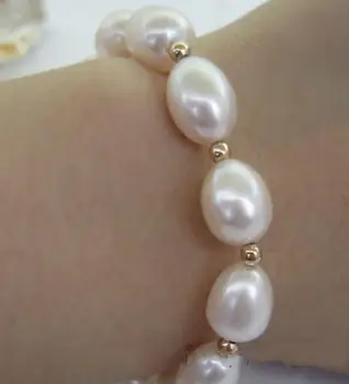 Fashion jewelry Free Shipping NATURAL 9X13MM SOUTH SEA GENUINE WHITE PEARL BRACELET 14K/20 GOLD CLASP
Fashion jewelry Free Shipping NATURAL 9X13MM SOUTH SEA GENUINE WHITE PEARL BRACELET 14K/20 GOLD CLASP