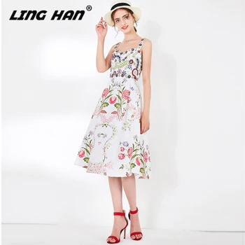 LINGHAN Fashion Beading Print Dress Women's elegant Diamonds High waist Spaghetti Strap Dresses Designer Spring Summer New
LINGHAN Fashion Beading Print Dress Women's elegant Diamonds High waist Spaghetti Strap Dresses Designer Spring Summer New