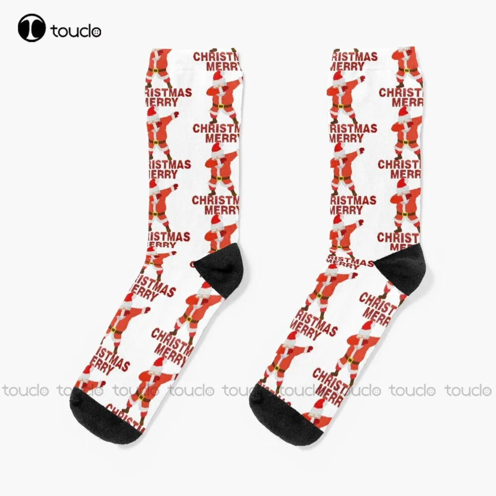

Santa Dab Father Christmas Snow Socks Cute Socks For Women Personalized Custom Unisex Adult Teen Youth Socks 360° Digital Print