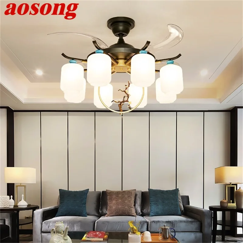AOSONG Ceiling Fans Light with Remote Control Creative Home Decorative For Living Room Corridor Bedroom
AOSONG Ceiling Fans Light with Remote Control Creative Home Decorative For Living Room Corridor Bedroom