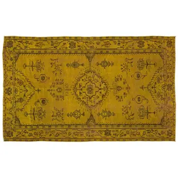 Handmade Yellow Vintage Overdyed Turkish Area Rug 186x296 Cm-6'1''X9'9'' 
Handmade Yellow Vintage Overdyed Turkish Area Rug 186x296 Cm-6'1''X9'9''