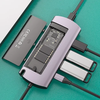 Mobile Storage Docking Station Multifunctional 6-in-1 Hard Drive Enclosure M.2 Mobile Hard Drive Enclosure
Mobile Storage Docking Station Multifunctional 6-in-1 Hard Drive Enclosure M.2 Mobile Hard Drive Enclosure