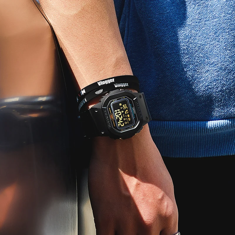 SKMEI Smartwatch мужские Bluetooth электронные часы шагомер калорий трекер для Huawei Iphone reloj