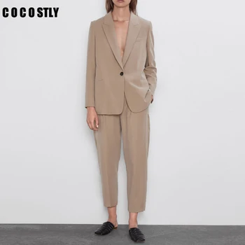 Autumn Business Pant Suits Women Vintage Single Button Blazer Coat Feminino Trouser Female Office 2 Pieces Set Women Mujer
Autumn Business Pant Suits Women Vintage Single Button Blazer Coat Feminino Trouser Female Office 2 Pieces Set Women Mujer